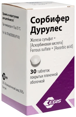 СОРБИФЕР ДУРУЛЕС ТАБ П/О №30 фото в интернет-аптеке Склад Лекарств