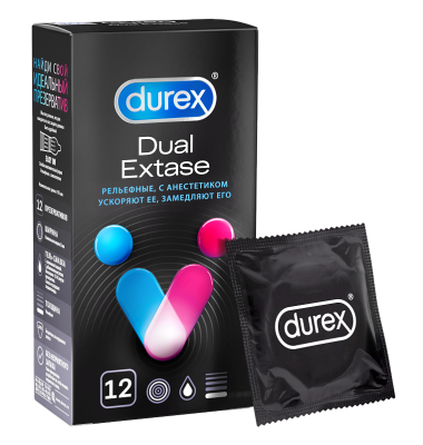 ПРЕЗЕРВАТИВЫ ДЮРЕКС DUAL EXTASE №12 фото в интернет-аптеке Склад Лекарств