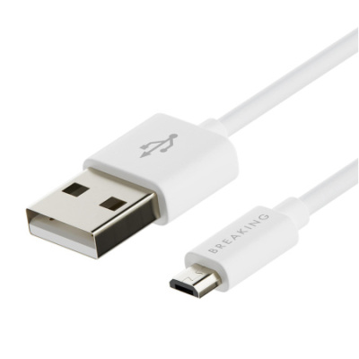ВИВАТЕЛ КАБЕЛЬ BREAKING CLASSIC USB - MICRO USB 1M 2.4A БЕЛЫЙ фото в интернет-аптеке Склад Лекарств
