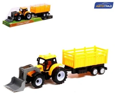 ИГРУШКА АВТОГРАД ТРАКТОР ИНЕРЦИОННЫЙ ФЕРМЕР С ПРИЦЕПОМ 7656640 фото в интернет-аптеке Склад Лекарств