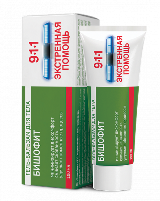 911 ГЕЛЬ-БАЛЬЗАМ БИШОФИТ 100МЛ/МИРРОЛЛА/ фото в интернет-аптеке Склад Лекарств