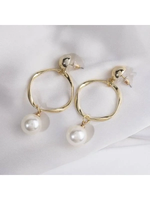 СЕРЬГИ С ЖЕМЧУГОМ НЕЖНОСТЬ ОКРУЖНОСТЬ ЦВЕТ БЕЛЫЙ фото в интернет-аптеке Склад Лекарств