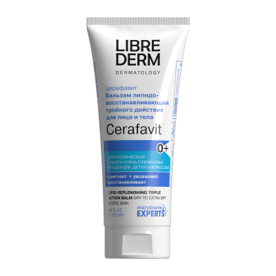 ЛИБРИДЕРМ ЦЕРАФАВИТ АТОПИК БАЛЬЗАМ ЛИПИДОВОССТ ДЛЯ ЛИЦА И ТЕЛА 0+200МЛ фото в интернет-аптеке Склад Лекарств