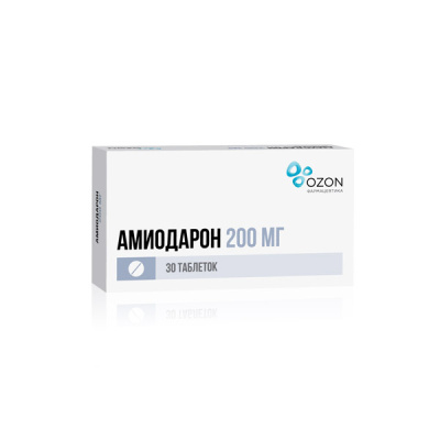 АМИОДАРОН ТАБ 200МГ №30/ОЗОН/ фото в интернет-аптеке Склад Лекарств