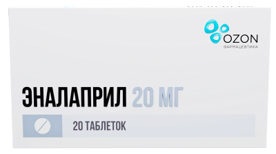 ЭНАЛАПРИЛ ТАБ 20МГ №20/ОЗОН/ фото в интернет-аптеке Склад Лекарств