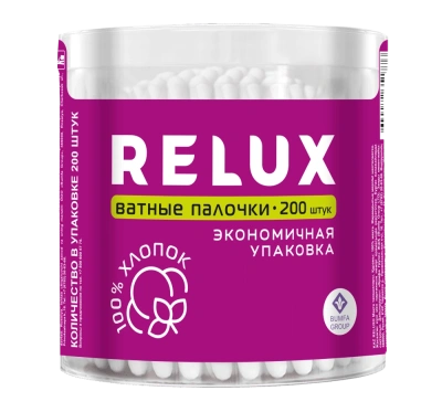 РЕЛЮКС ПАЛОЧКИ ВАТНЫЕ ПАКЕТ №200 фото в интернет-аптеке Склад Лекарств