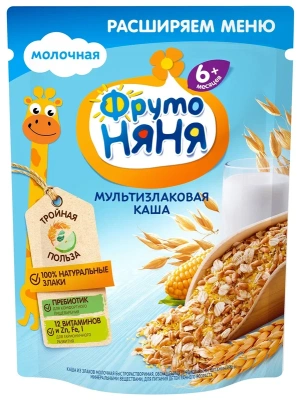 ФРУТОНЯНЯ КАША МУЛЬТИЗЛАКОВАЯ МОЛ ДОЙ ПАК ЗИП 200Г фото в интернет-аптеке Склад Лекарств