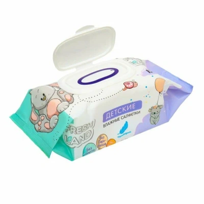 ФРЕШЛЕНД САЛФЕТКИ ВЛАЖНЫЕ ДЕТСКИЕ C Д-ПАНТЕНОЛОМ С КРЫШКОЙ №120 фото в интернет-аптеке Склад Лекарств