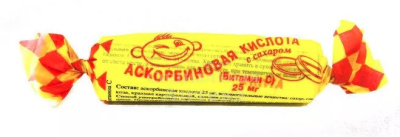 АСКОРБИНОВАЯ КИСЛОТА ДЕТСКАЯ С САХАРОМ 25МГ ТАБ МАССОЙ 3Г КРУТКА №10/АСКОПРОМ/ фото в интернет-аптеке Склад Лекарств