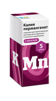 КАЛИЯ ПЕРМАНГАНАТ ПОР Д/ Р-РА МЕСТНО НАРУЖНО С ЛОПАТКОЙ ФЛ 5Г/ОБНОВЛЕНИЕ/ фото в интернет-аптеке Склад Лекарств