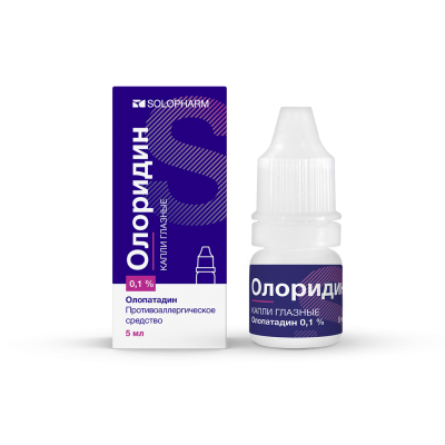 ОЛОРИДИН КАПЛИ ГЛАЗНЫЕ 0,1% 5МЛ фото в интернет-аптеке Склад Лекарств