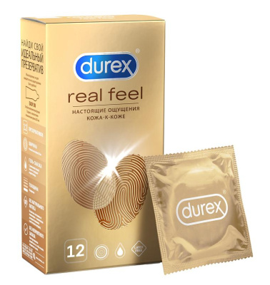 ПРЕЗЕРВАТИВЫ ДЮРЕКС REAL FEEL №12 фото в интернет-аптеке Склад Лекарств