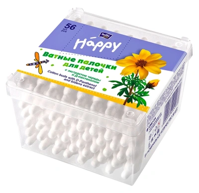 БЕЛЛА ВАТНЫЕ ПАЛОЧКИ С ОГРАНИЧИТЕЛЕМ ПЛАСТИКОВАЯ УПАКОВКА №56 фото в интернет-аптеке Склад Лекарств