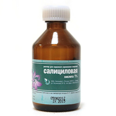 САЛИЦИЛОВАЯ КИСЛОТА Р-Р СПИРТ 1% 40МЛ/ГИППОКРАТ/ фото в интернет-аптеке Склад Лекарств