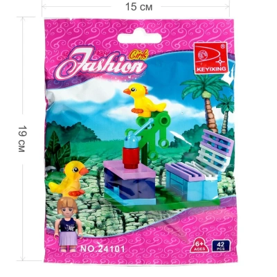 ИГРУШКА КОНСТРУКТОР ДЕВЧОНКИ "ОТДЫХ НА ПРИРОДЕ", 42 ДЕТАЛИ 1552110 фото в интернет-аптеке Склад Лекарств