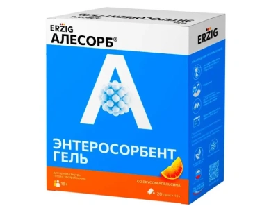 ЭРЦИГ АЛЕСОРБ ЭНТЕРОСОРБЕНТ ГЕЛЬ АПЕЛЬСИН СТИК 10Г №20 фото в интернет-аптеке Склад Лекарств