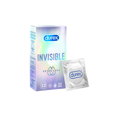 ПРЕЗЕРВАТИВЫ ДЮРЕКС INVISIBLE EXTRA LUBE №12 фото в интернет-аптеке Склад Лекарств