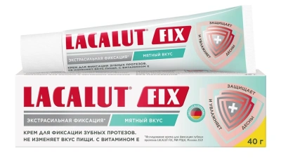 ЛАКАЛЮТ ФИКС КРЕМ ДЛЯ ФИКСАЦИИ ЗУБНЫХ ПРОТЕЗОВ МЯТНЫЙ ВКУС 40Г фото в интернет-аптеке Склад Лекарств