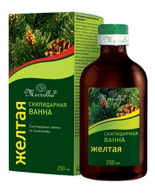 МИРРОЛЛА СКИПИДАРНАЯ ЭМУЛЬСИЯ ДЛЯ ВАНН ЖЕЛТАЯ 250МЛ/МИРРОЛЛА/ фото в интернет-аптеке Склад Лекарств