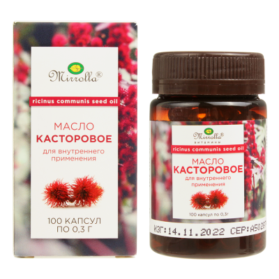 КАСТОРОВОЕ МАСЛО КАПС 300МГ №100/МИРРОЛЛА/ фото в интернет-аптеке Склад Лекарств